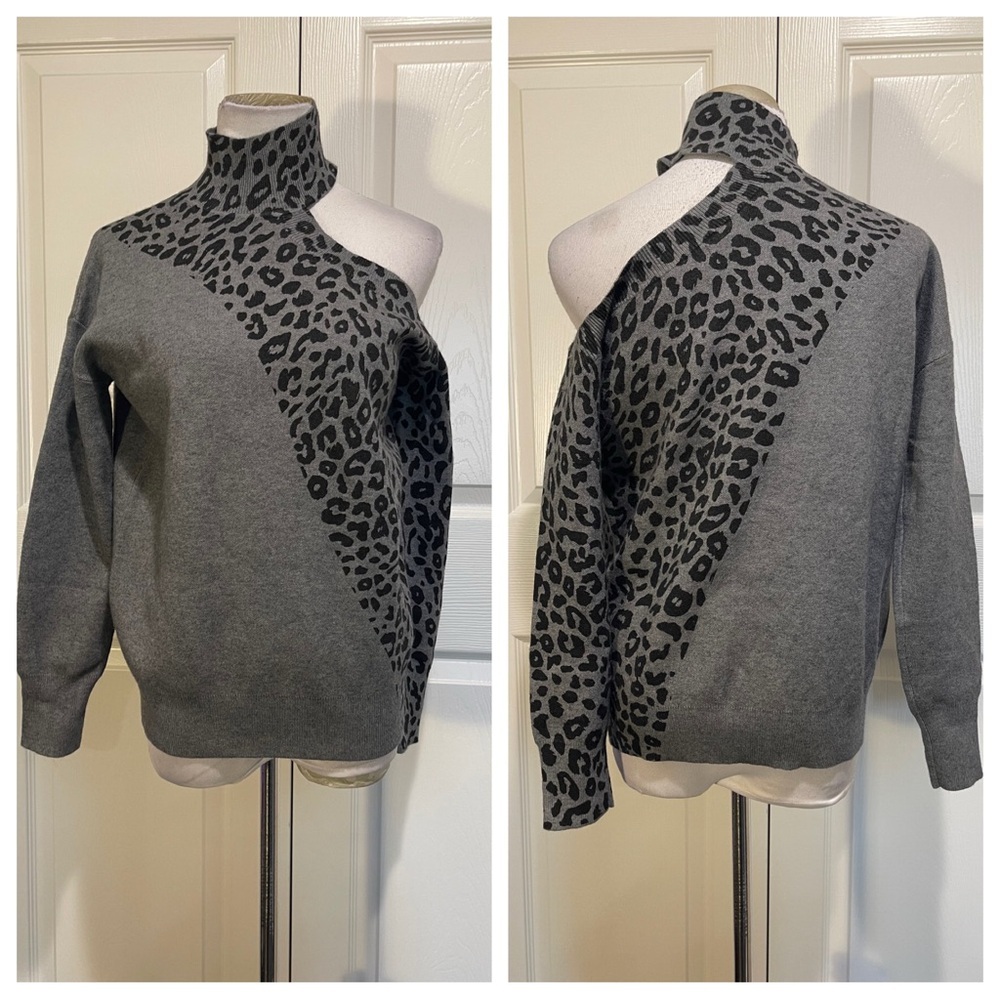 New One Grey Day leopard sweater